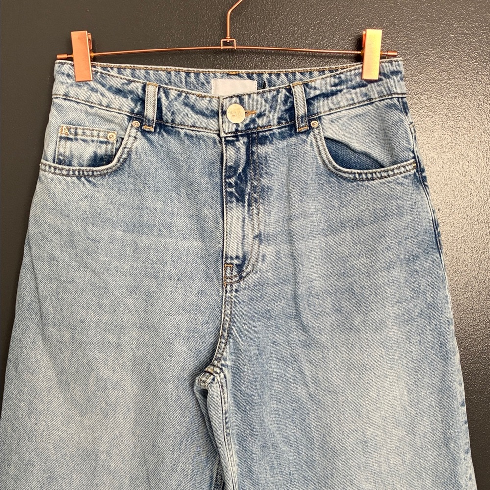 NWT Aligne Loose Wide Jeans Powder Blue Sz 26 - Picture 4 of 7